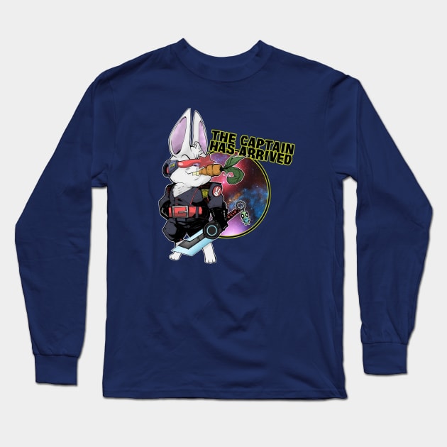 "THE CAPTAIN HAS ARRIVED" - CAPTAIN BUNNY Long Sleeve T-Shirt by AyAyRonM